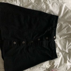 Black Mini skirt with buttons all the way up